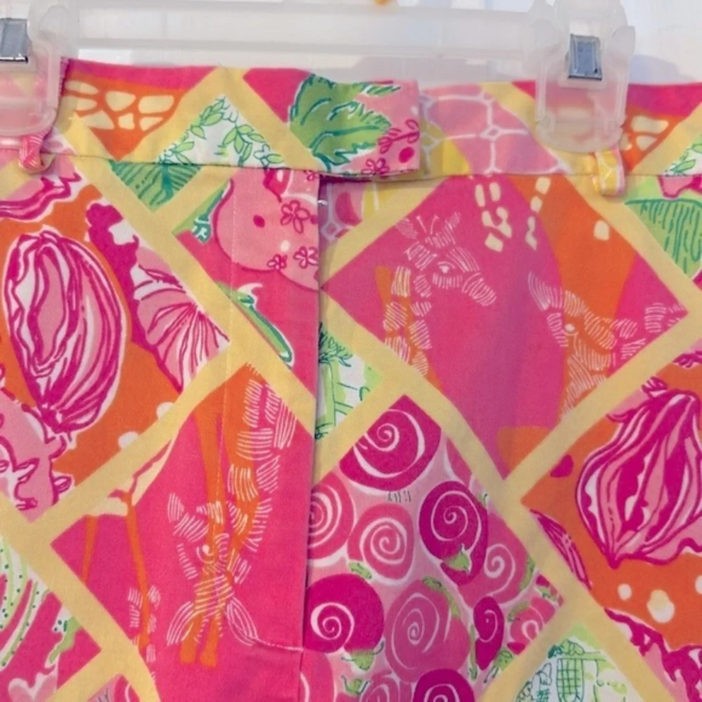 Women’s Vintage Lilly Pulitzer Cotton & Spandex Surf & Patch Bermuda Shorts Sz 6